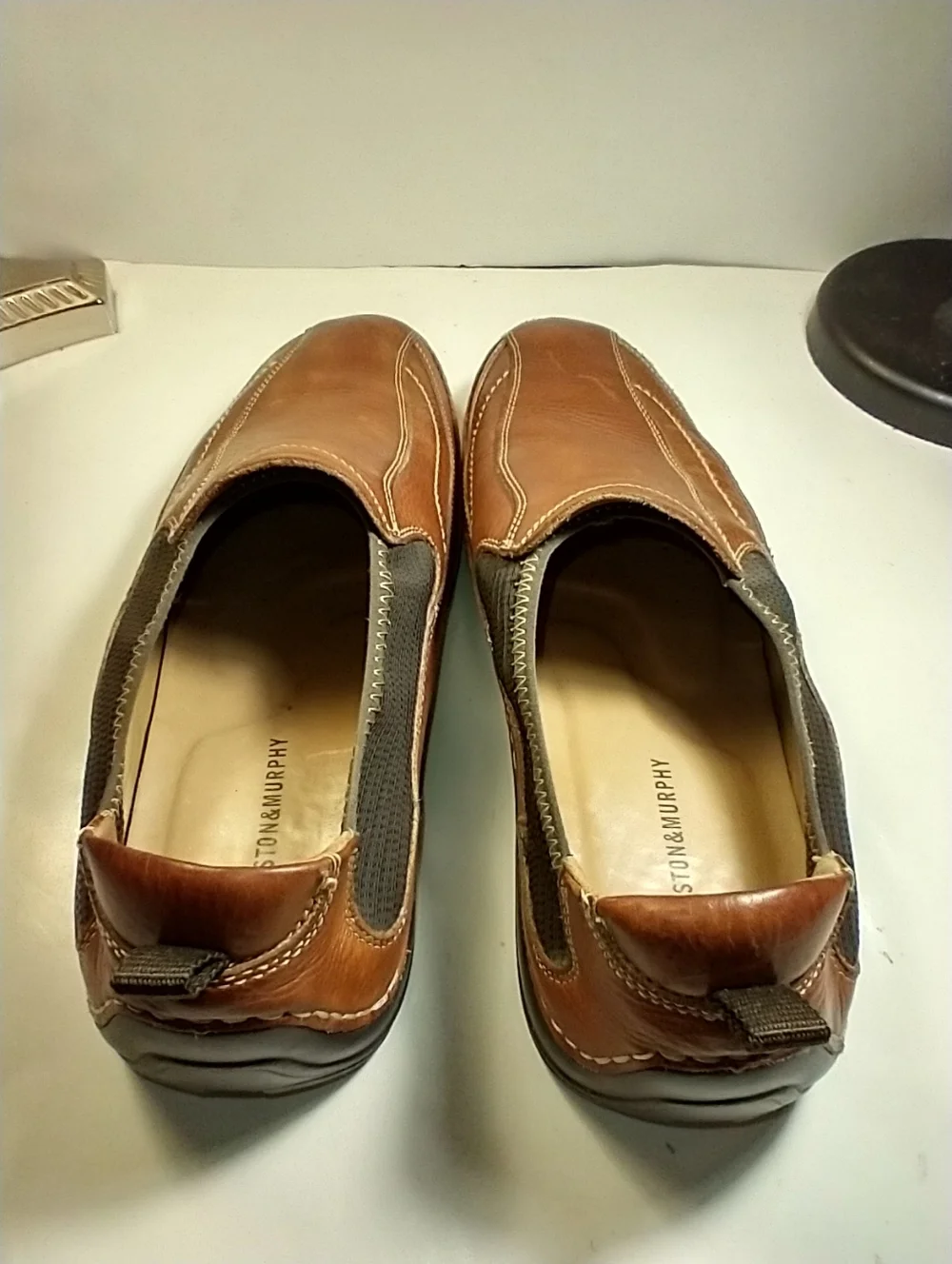 Johnston & Murphy Brown Leather Driving Slip On Loafers Men's sz 13M. - Picture 8 of 12